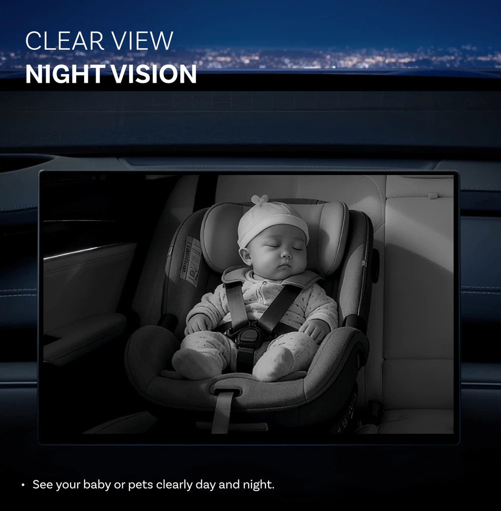 Car night vision view system providing clear visibility in low light and dark driving conditions