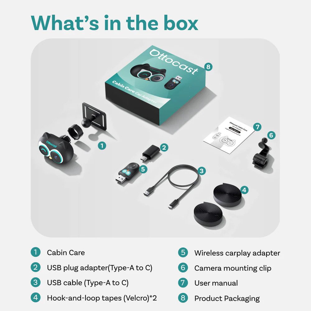 Car night vision system box inside showing included accessories and components