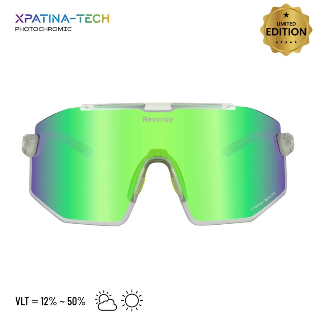Lumo premium photochromic cycling sunglasses with adaptive lenses for clear vision in changing light conditions