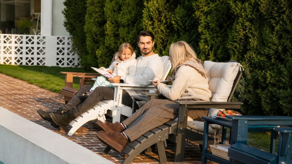 Serwall outdoor furniture accessories folding ottoman and stool on all-weather patio set
