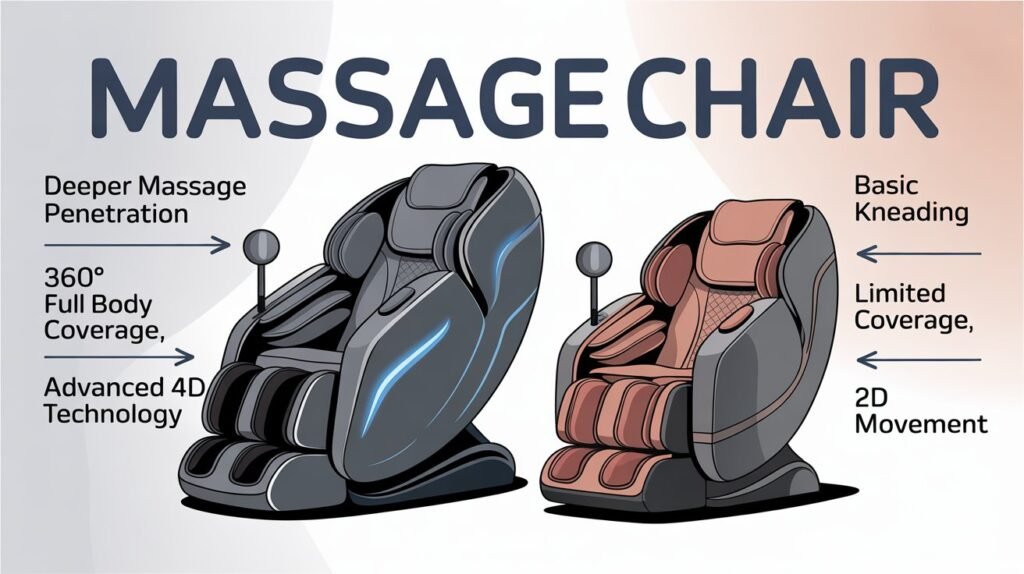 4D massage chair vs traditional massage chair comparison