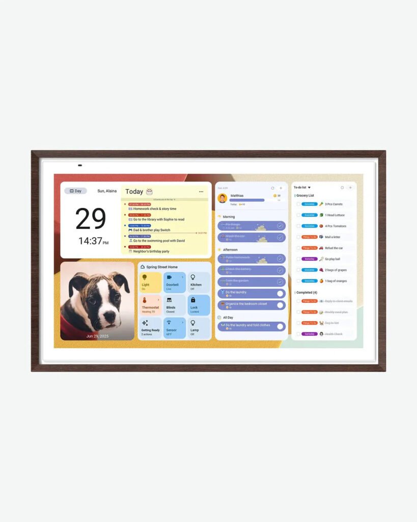 Apolosign 27 inch 4K digital calendar display smart family organizer touchscreen wall-mounted home scheduling system