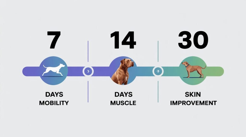 How long dog supplements take to work timeline