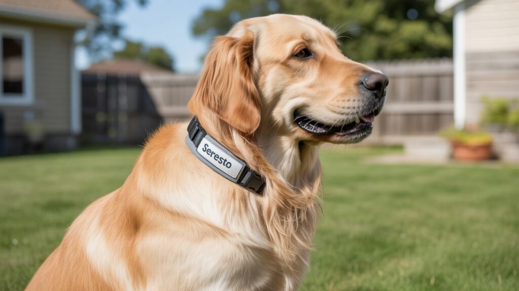 Seresto flea and tick collar for large dogs over 18 lbs providing 8 month protection in USA review