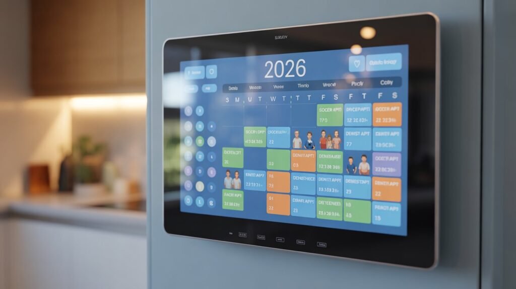 15.6 inch smart digital family calendar touchscreen organizer for home scheduling