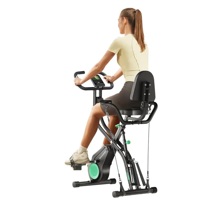 Toputure TEB4 compact folding exercise bike for apartment friendly quiet workouts