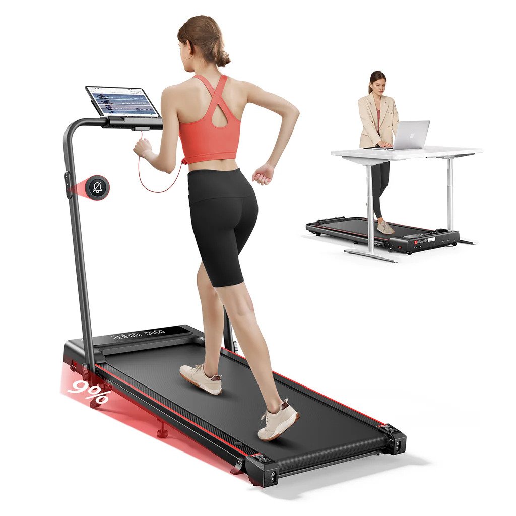 Toputure TP4 foldable incline treadmill for home workout and small space fitness