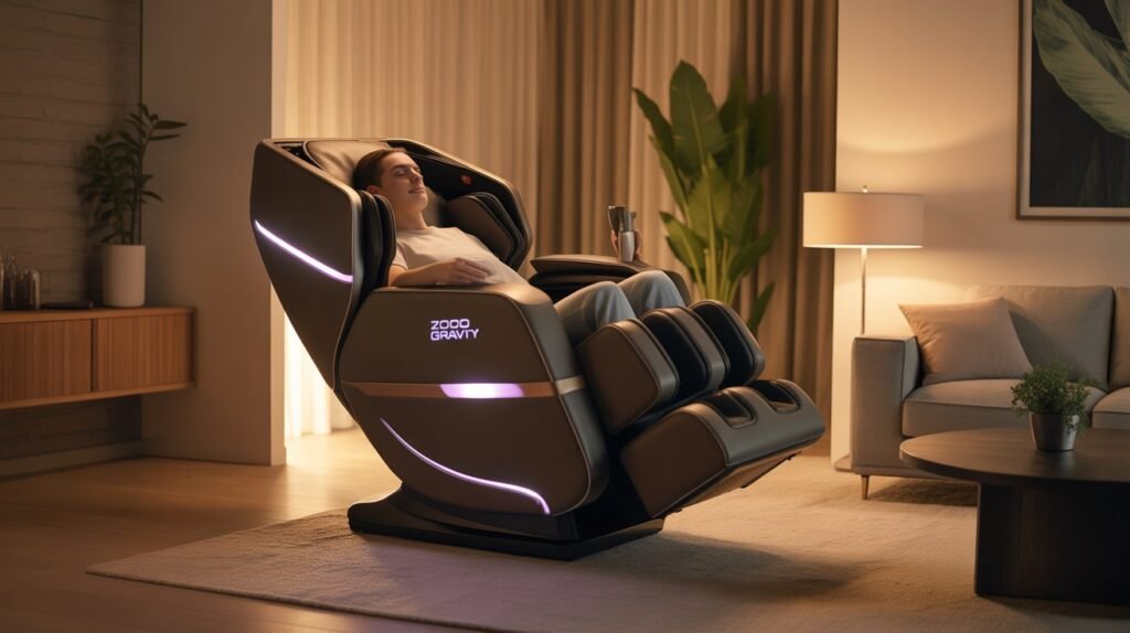zero gravity massage chair position for spinal pressure relief