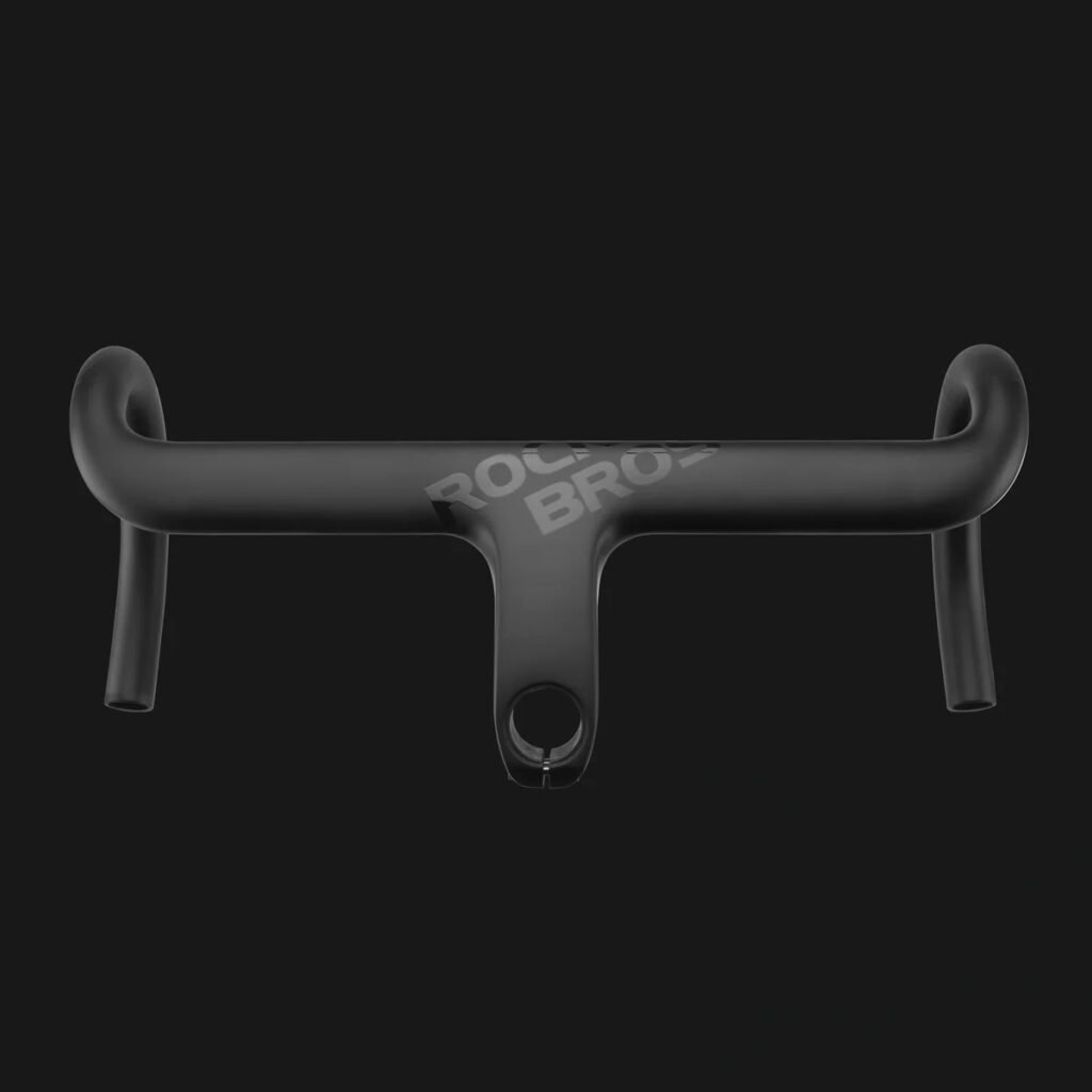 carbon integrated handlebar on road bike with aerodynamic design