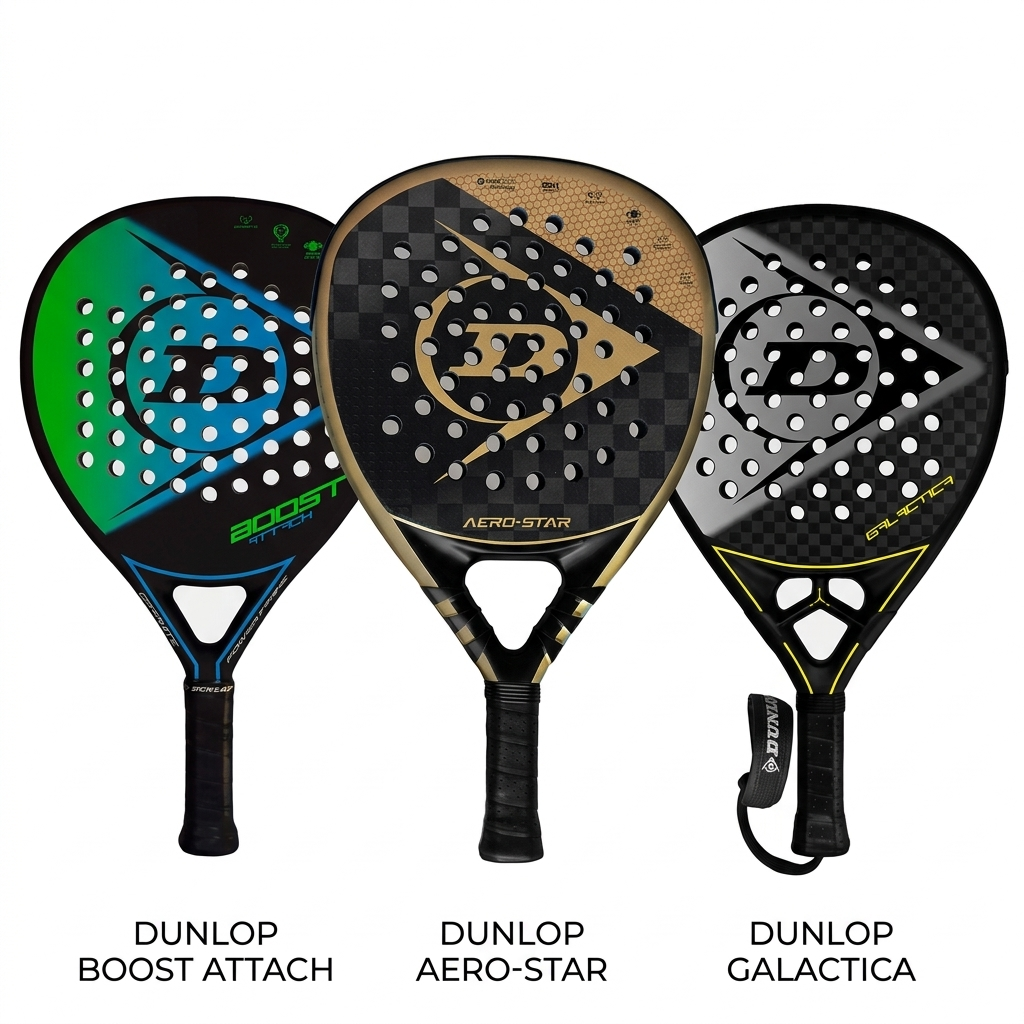Dunlop Padel Rackets 2026, top models for power, control, and spin, ideal for all levels