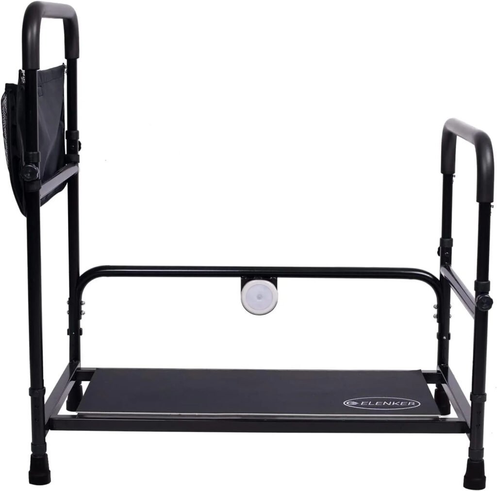 Elenker HFK-7204 adjustable non slip bed step stool for safe mobility Elenker HFK-7204 adjustable non slip bed step stool for elderly safe access to bed and improved mobility support