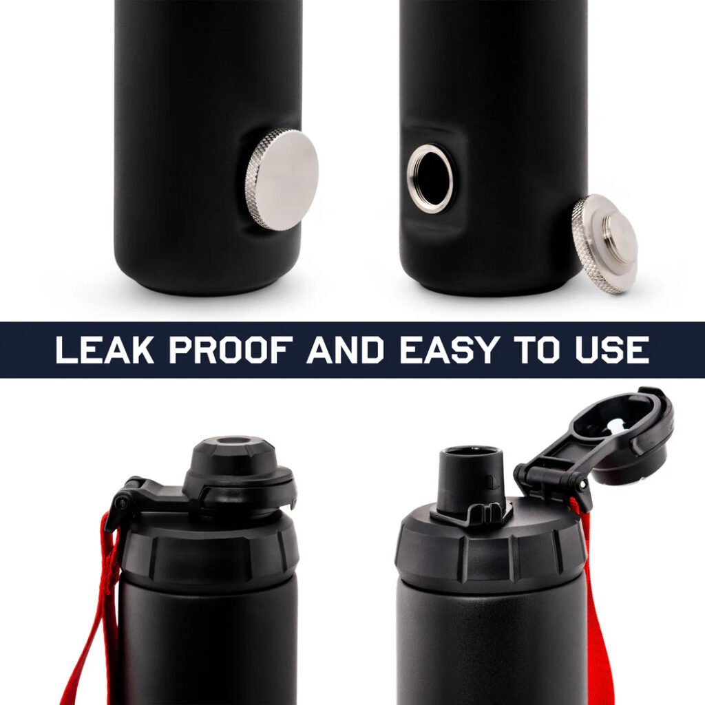 Wild Man Shotgun Bottle leak-proof and easy to use portable drinking bottle designed for gym camping golf and outdoor travel USA 2026