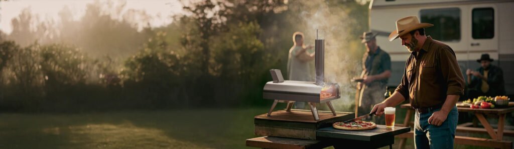 wood pellet pizza oven portable outdoor pizza maker for backyard cooking wood fired pizza oven for crispy stone baked pizza