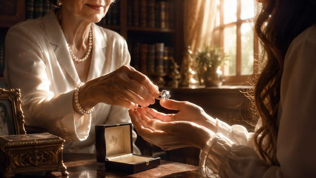 Elegant natural earth diamond ring displayed in luxury lighting representing long-term value retention, rarity, and generational fine jewelry investment.