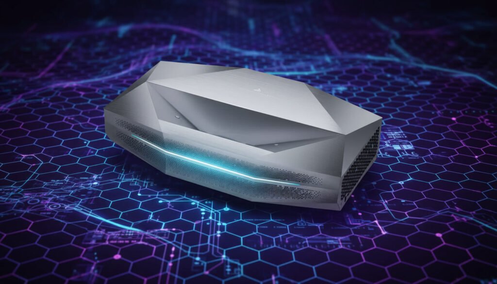 Aetherion Max RGB Laser Ultra Short Throw projector delivering large-screen 4K home theater entertainment with vibrant color accuracy.