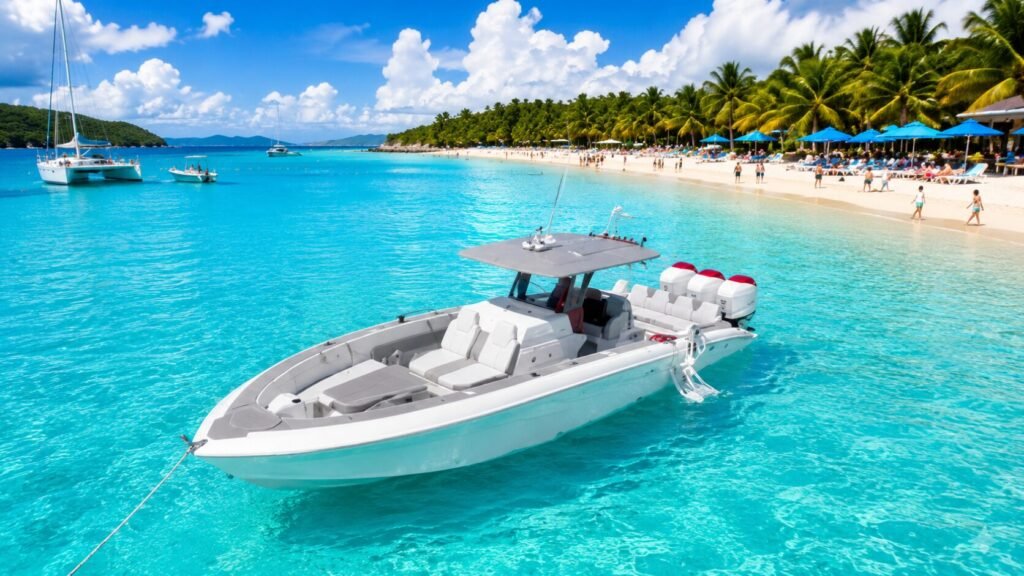 Luxury boat and yacht charter booking platform featuring hourly, daily, and weekly rental options.