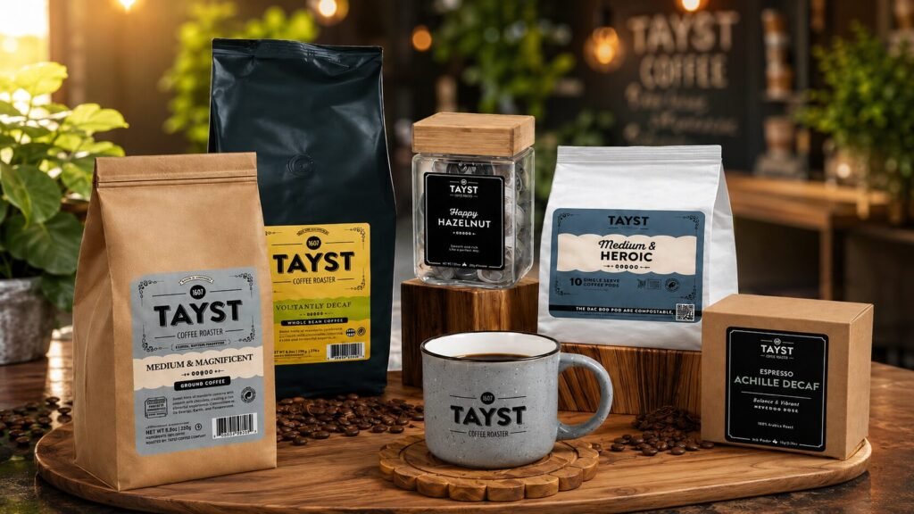 Tayst plant-based coffee capsules compatible with Nespresso OriginalLine machines for rich espresso with thick crema.
