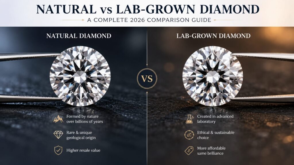 Comparison between natural diamonds and lab-grown diamonds