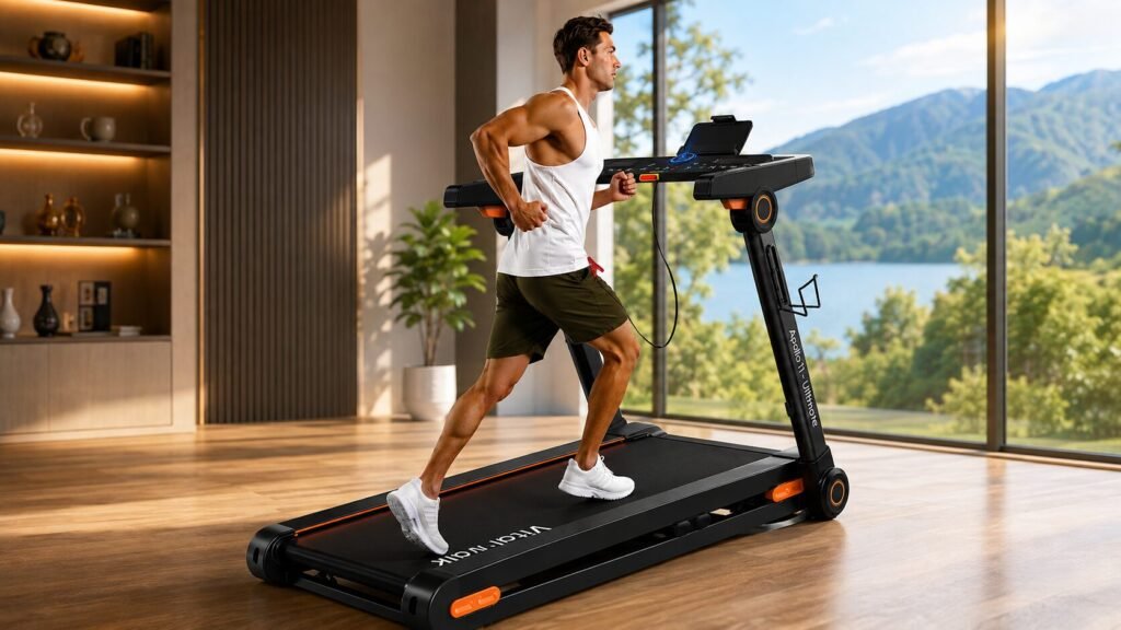 VITALWALK Apollo 11 Ultimate folding treadmill with 49 x 18 inch running deck