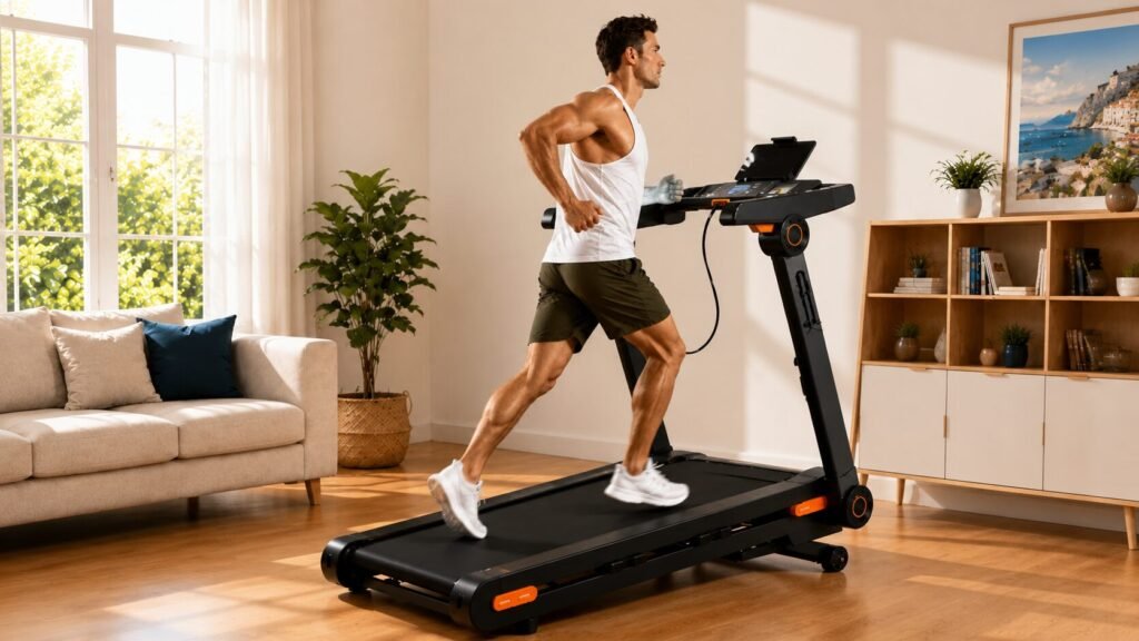 VITALWALK Apollo 11 Ultimate treadmill in a home workout space
